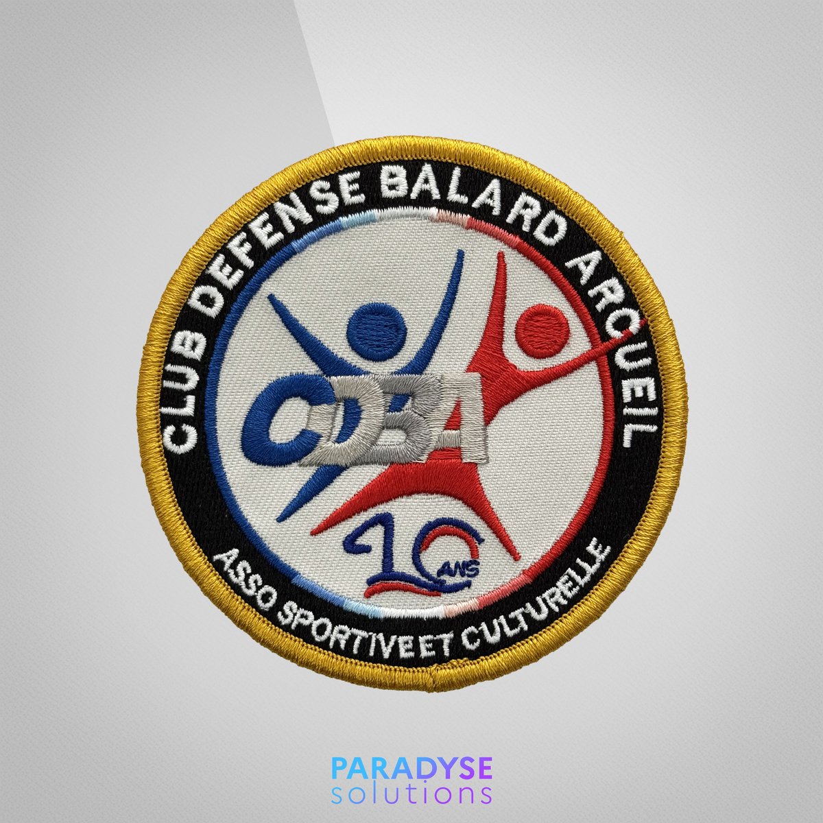 Patch CDBA Club Défense Balard Arcueil, association sportive et culturelle, 10 ans