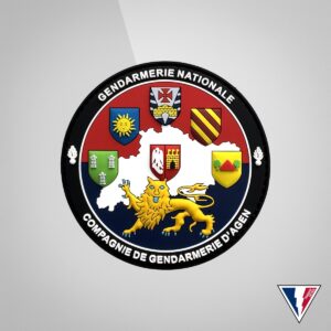 Patch CIE Agen, compagnie de gendarmerie, écusson personnalisé