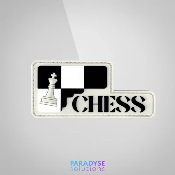 patch pvc chess club échecs die-cut design minimaliste paradyse solutions