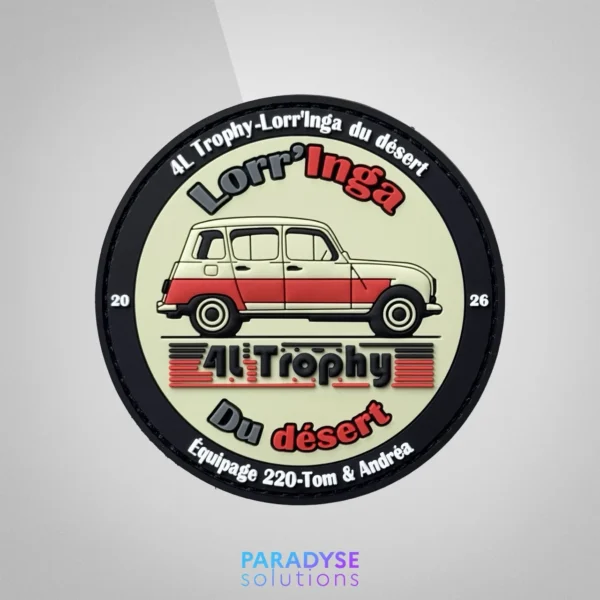patch pvc 4l trophy lorr'inga du désert 2026 événement rallye paradyse solutions