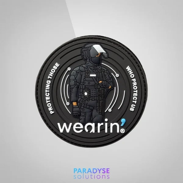 patch pvc wearin salon défense sécurité protecting those who protect us paradyse solutions