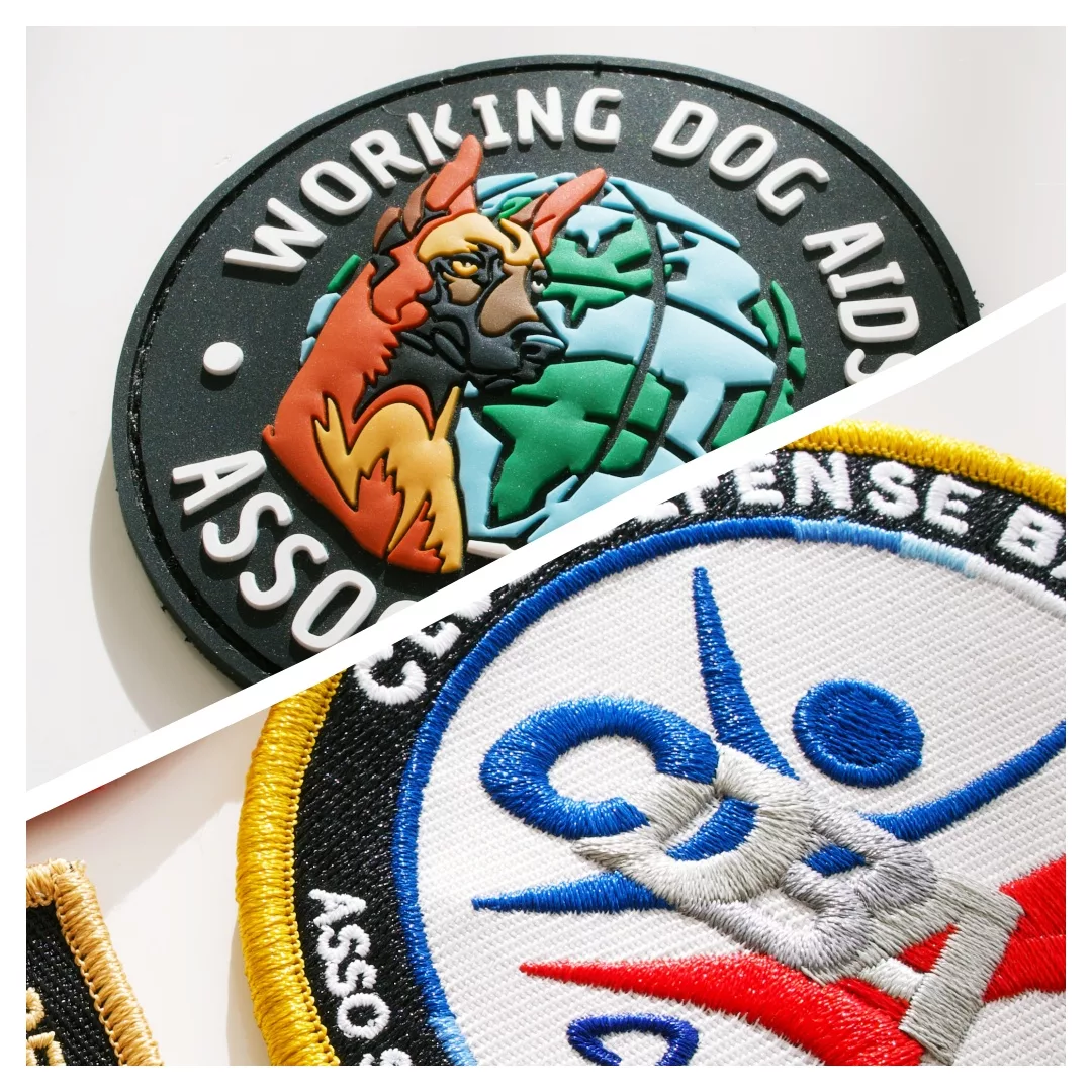 comparaison patch pvc versus patch brodé personnalisé paradyse solutions