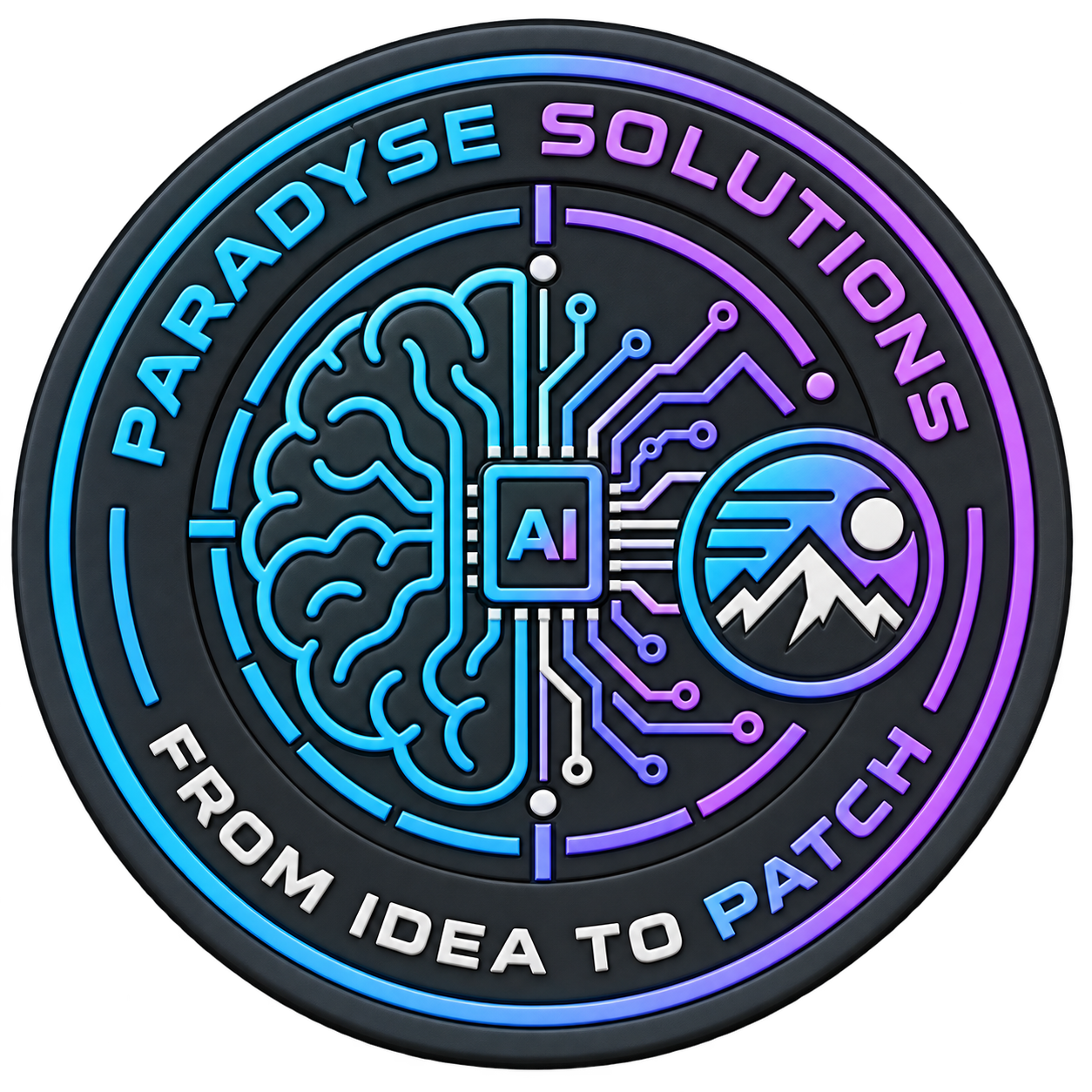 Illustration de création d'un visuel de patch avec l'IA